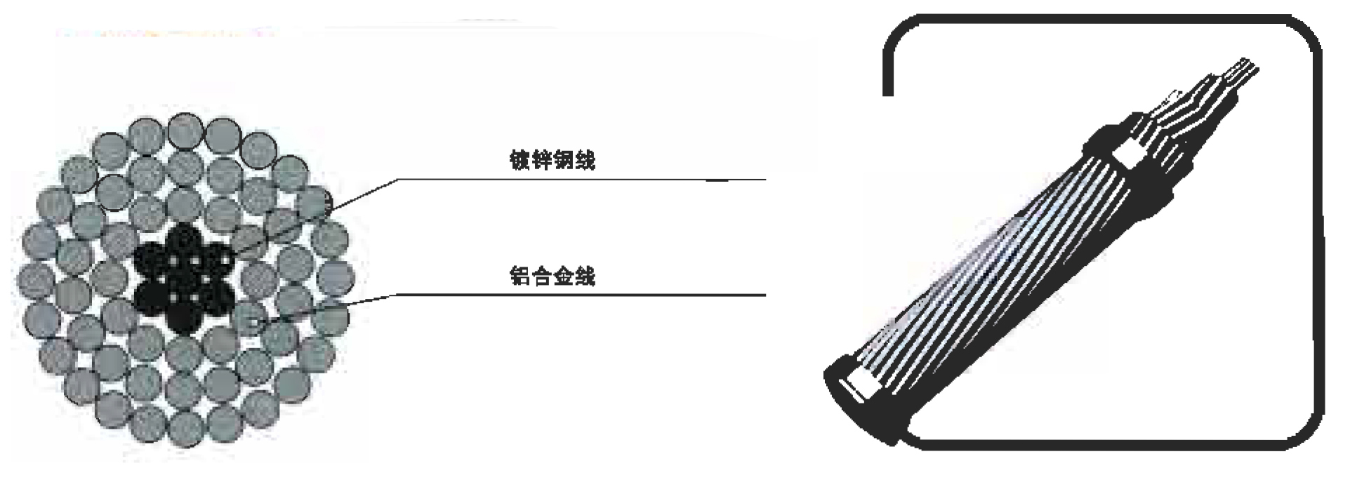  鋁合鑫絞線、鋼芯鋁合金絞線